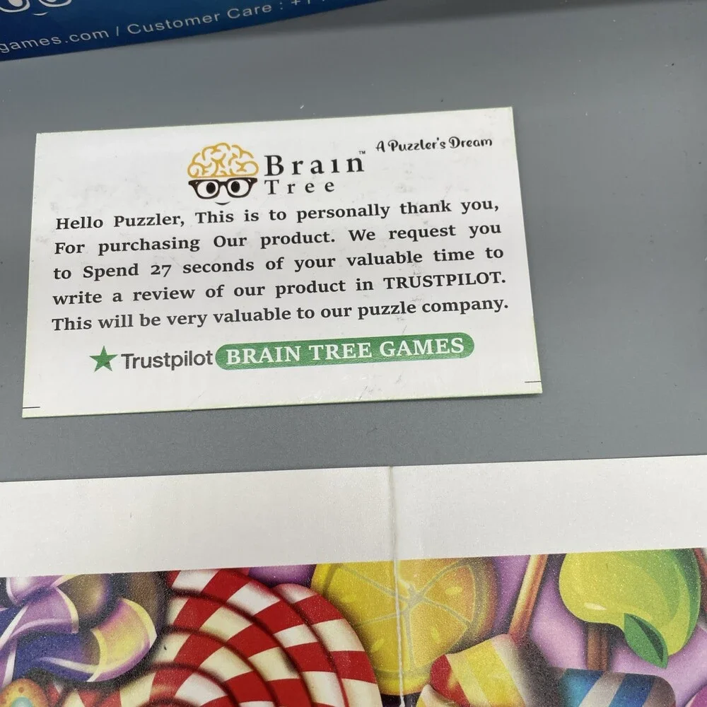 Brain Tree 1000-Piece Candy Collection Jigsaw Puzzle Poster Included COMPLETE
